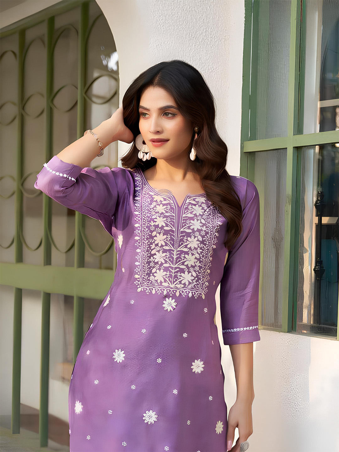 Lavender Fancy Designer Co-ord Set